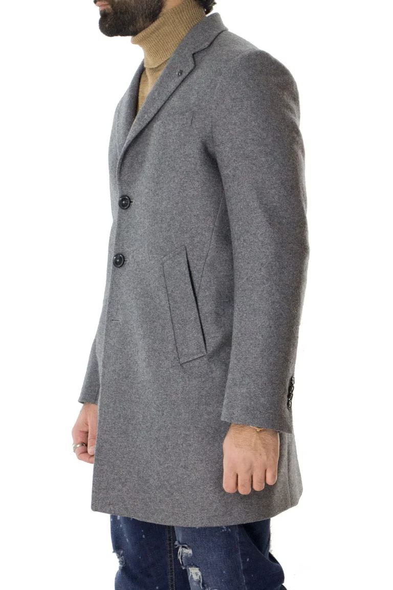 THEORY CAPPOTTO: Caban in misto lana, Cappotto Theory donna - N0701405  Grigio