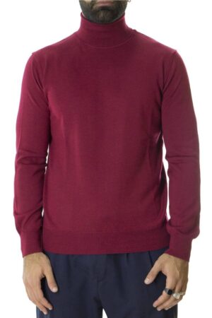 Maglia uomo collo alto misto merinos tinta unita elastico sul fondo e polsi invernale casual regular fit elasticizzato