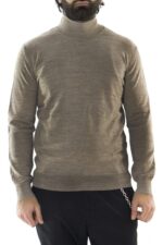 Maglia uomo collo alto misto merinos tinta unita elastico sul fondo e polsi invernale casual regular fit elasticizzato