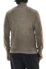 Maglia uomo collo alto misto merinos tinta unita elastico sul fondo e polsi invernale casual regular fit elasticizzato