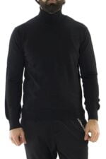 Maglia uomo collo alto misto merinos tinta unita elastico sul fondo e polsi invernale casual regular fit elasticizzato