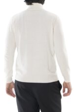 Maglia uomo collo alto misto merinos tinta unita elastico sul fondo e polsi invernale casual regular fit elasticizzato