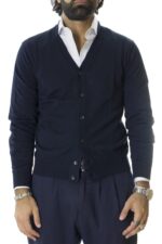 Cardigan uomo 6 bottoni misto merinos elastico sul fondo e polsi invernale casual regular fit elasticizzato