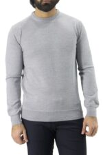 Maglioncino uomo girocollo misto merinos elastico sul fondo e polsi invernale casual regular fit elasticizzato