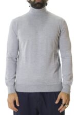 Maglia uomo collo alto misto merinos tinta unita elastico sul fondo e polsi invernale casual regular fit elasticizzato