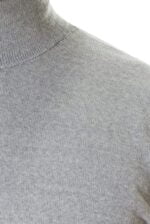 Maglia uomo collo alto misto merinos tinta unita elastico sul fondo e polsi invernale casual regular fit elasticizzato