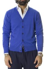 Cardigan uomo 6 bottoni misto merinos elastico sul fondo e polsi invernale casual regular fit elasticizzato