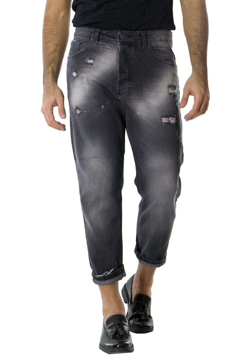 Jeans hot sale strappati grigi