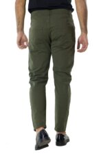 Pantalone uomo slim fit 5 tasche nero verde elastico invernale casual made in italy cotone 42 44 46 48 50 52 con bottoni