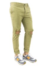 PANTALONE UOMO TASCA AMERICA CON ROTTURE SLIM FIT