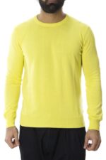 Maglia cotone 100% modello girocollo manica lunga gialla