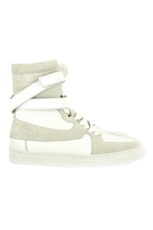 SNEAKERS ALTA IN PELLE E CAMOSCIO