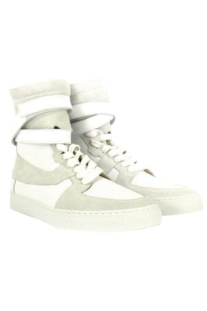 SNEAKERS ALTA IN PELLE E CAMOSCIO