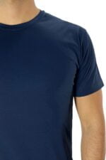 T-shirt da uomo Nero in cotone 100% Filo di scozia slim fit tinta unita  Made In Italy - Carillo Moda