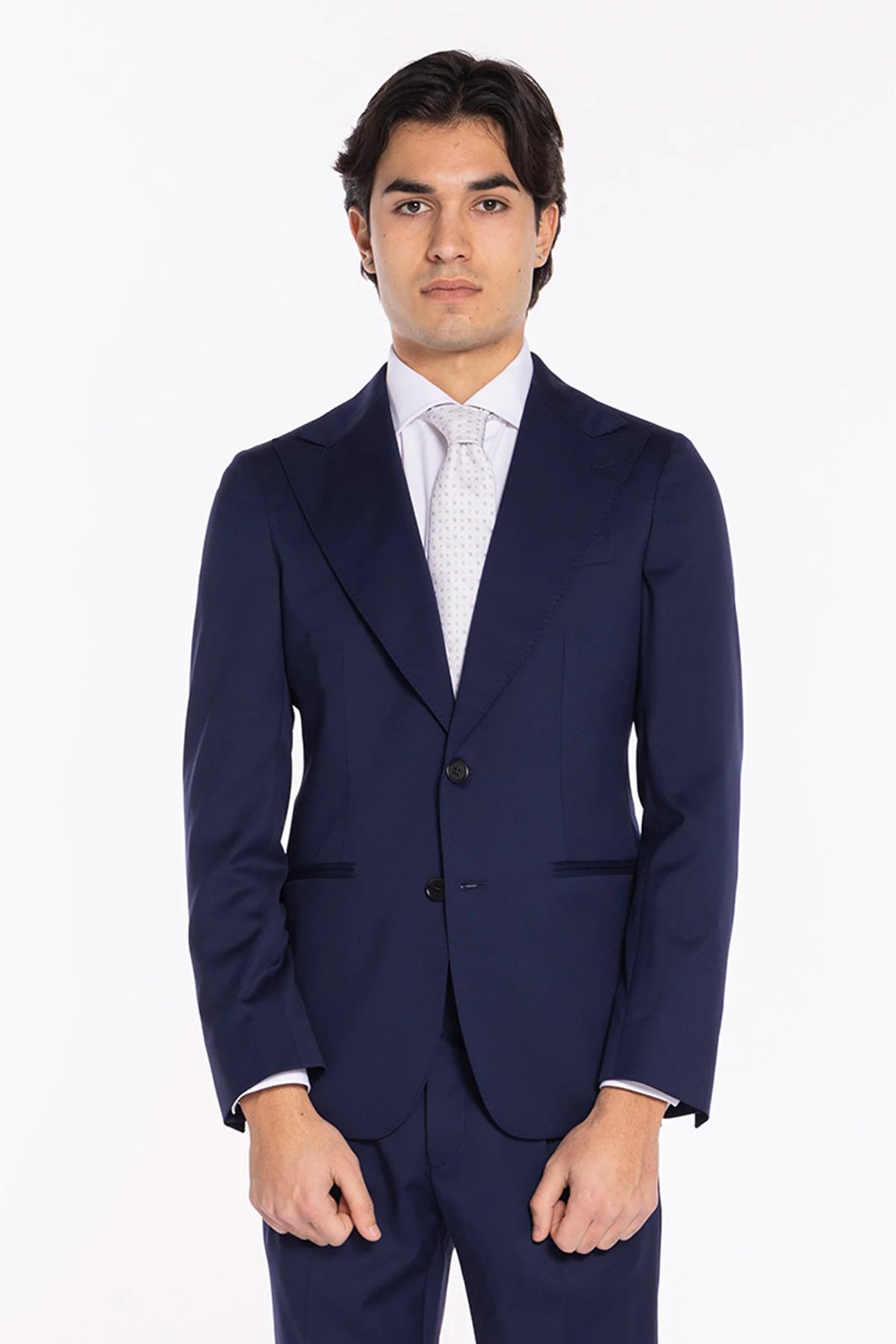 Giacca uomo monopetto blu fresco lana super 130's Vitale Barberis Canonico  Rever a lancia - Carillo Moda