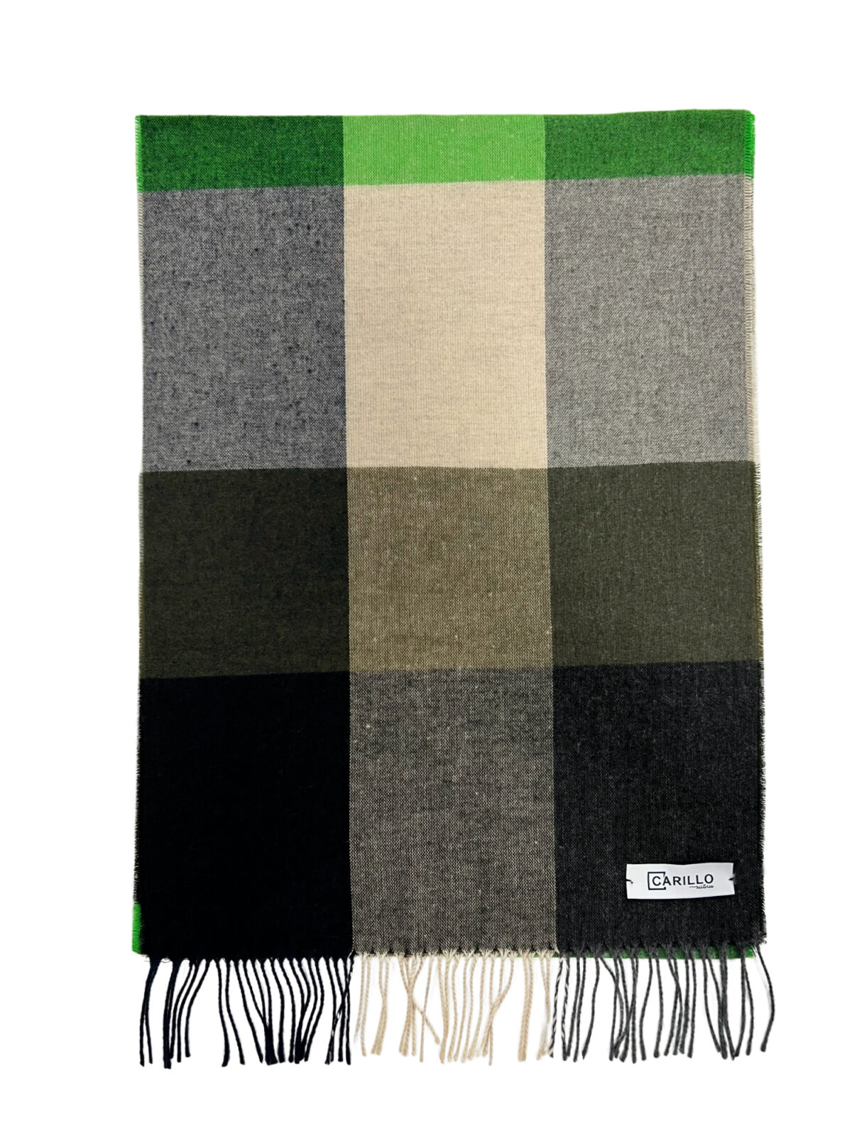 Sciarpa uomo invernale effetto lana cashmere fantasia quadri multicolor